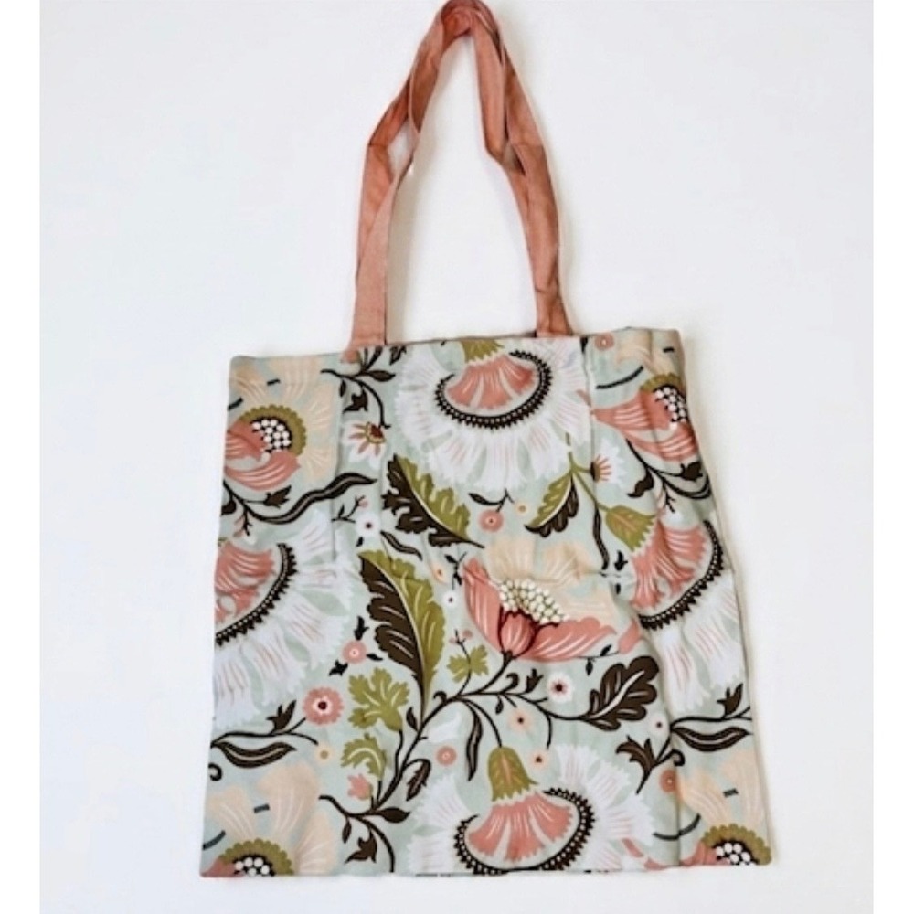 NWT Audrey's Your Heart's Delight Floral Canvas Tote Bag 16x16 Spring Botanical